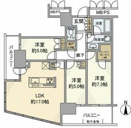 川崎ゲートタワーの物件間取画像